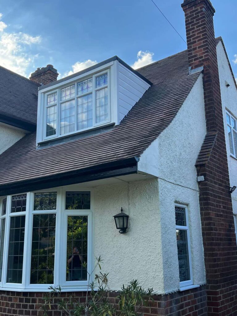 This is a photo of a dormer window which has just had some repairs carried out where the roof and the dormer meet. Works carried out by LJ Roofing Grove